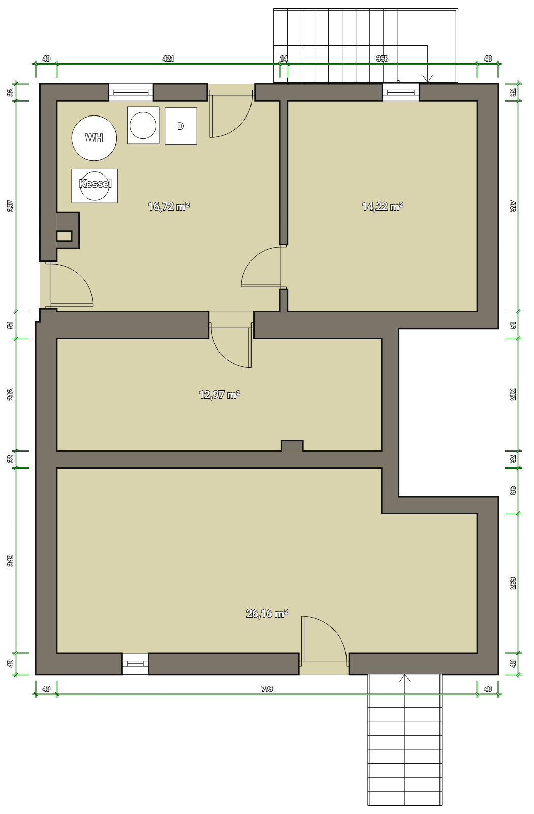 Grundriss Wohnhaus Keller